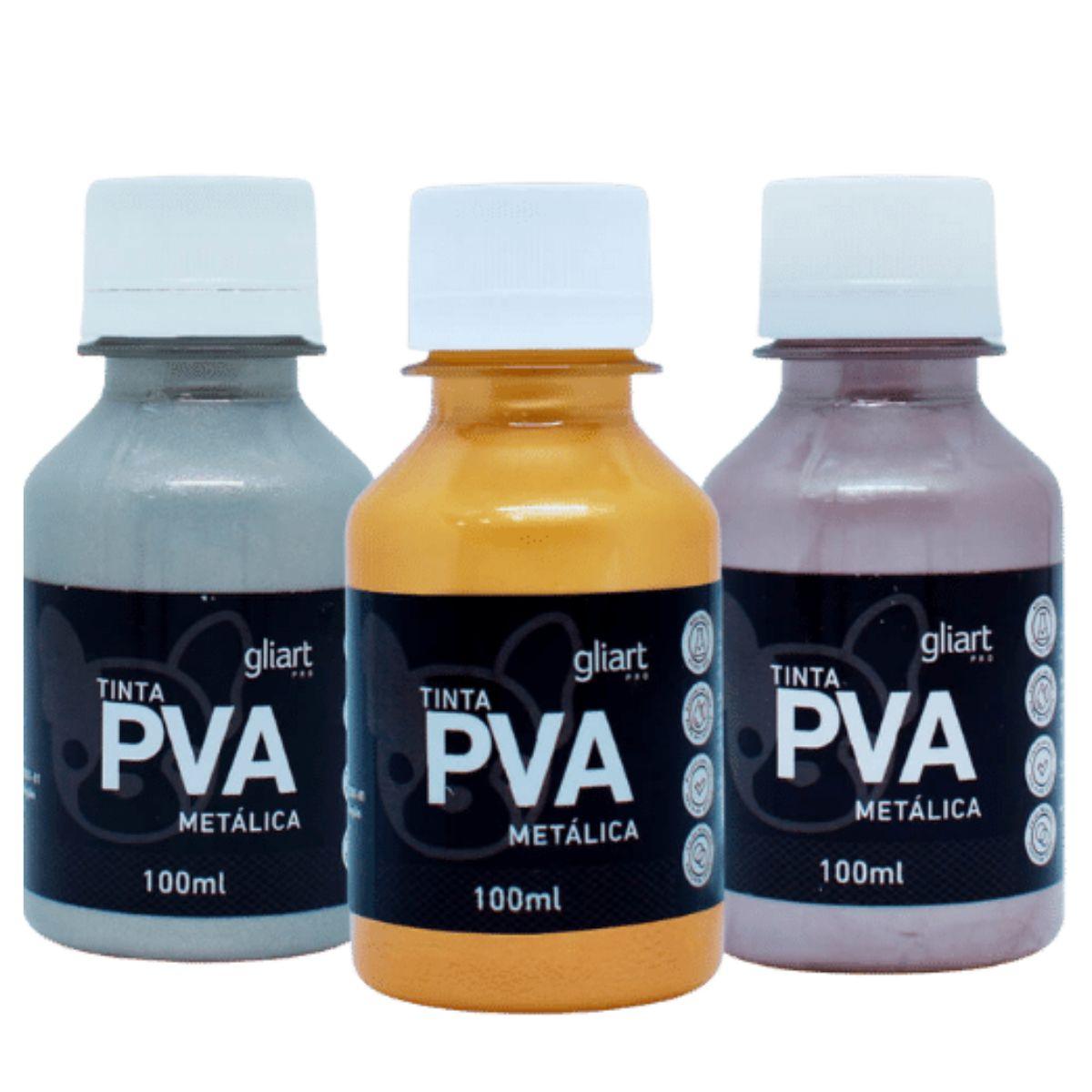 Tinta PVA Metálica Gliart 100ml Grupo II - Palácio da Arte
