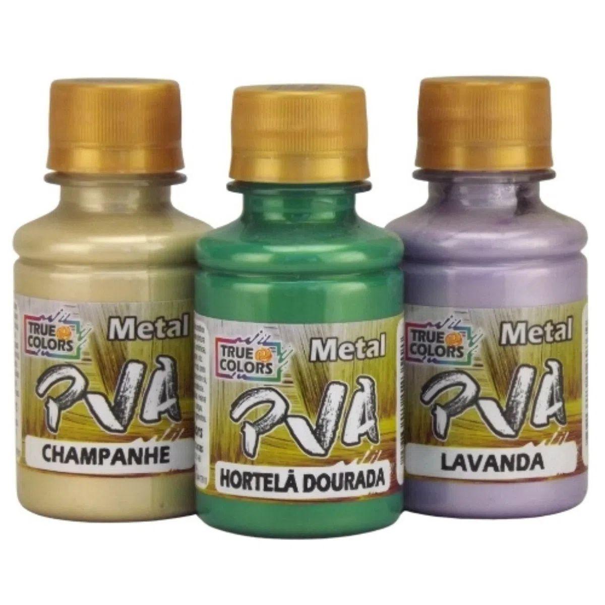 Tinta PVA True Colors 100ml Metálica - Palácio da Arte