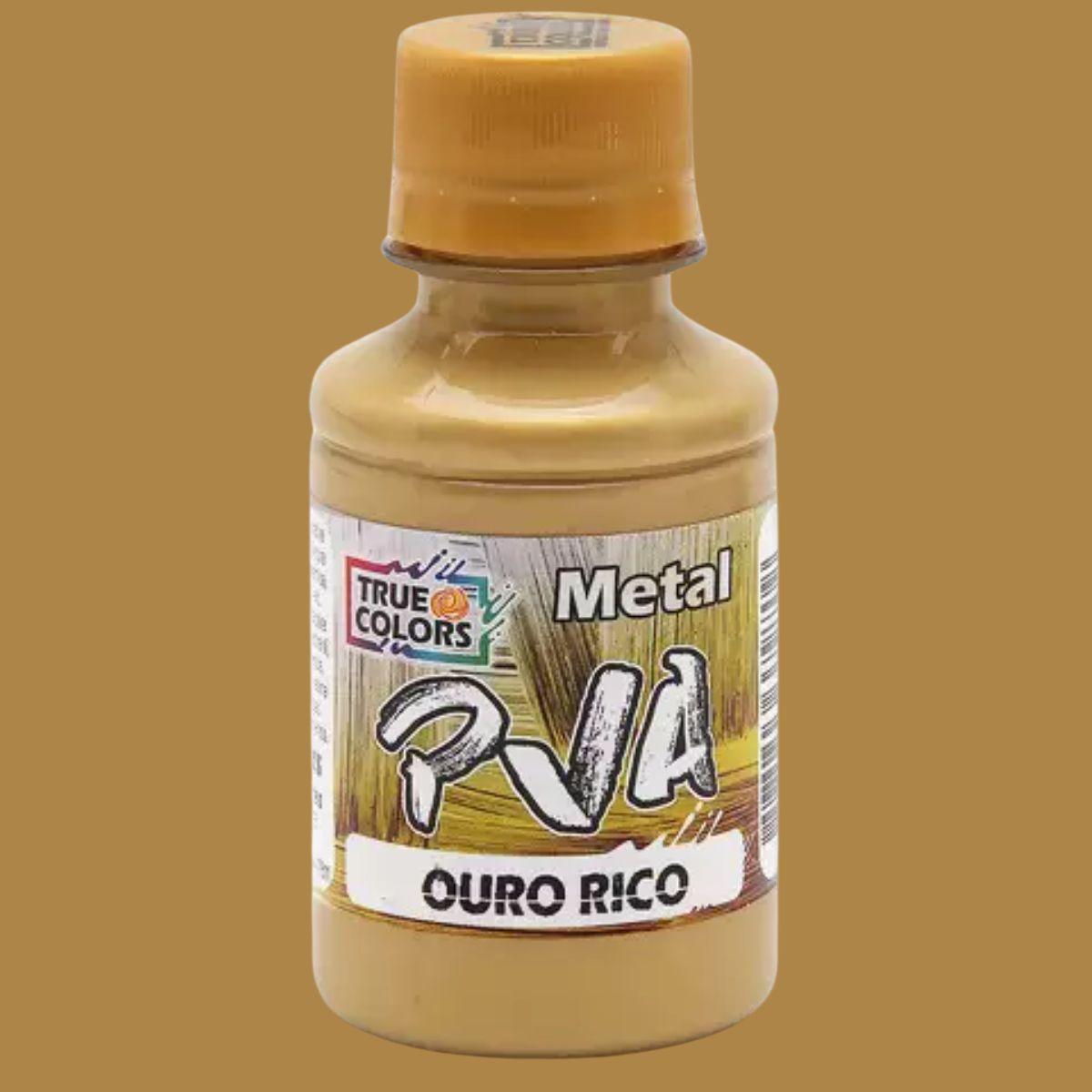 Tinta PVA True Colors 100ml Metálica - Palácio da Arte