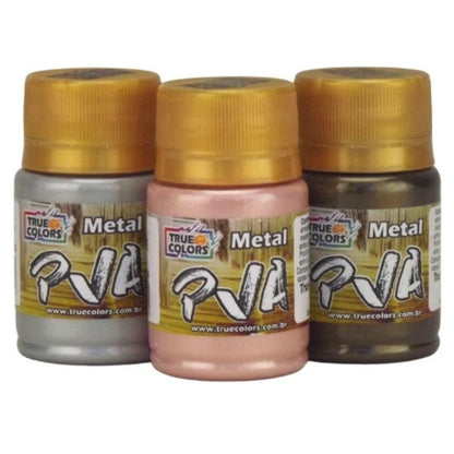 Tinta PVA True Colors 37ml Metálica - Palácio da Arte