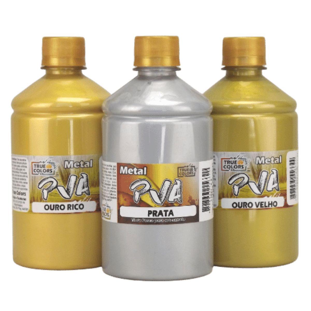 Tinta PVA True Colors 500ml Metálica - Palácio da Arte
