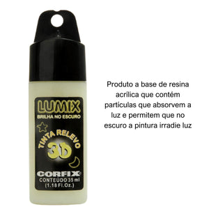 Tinta Relevo 3D Lumix Corfix 35ml - Palácio da Arte