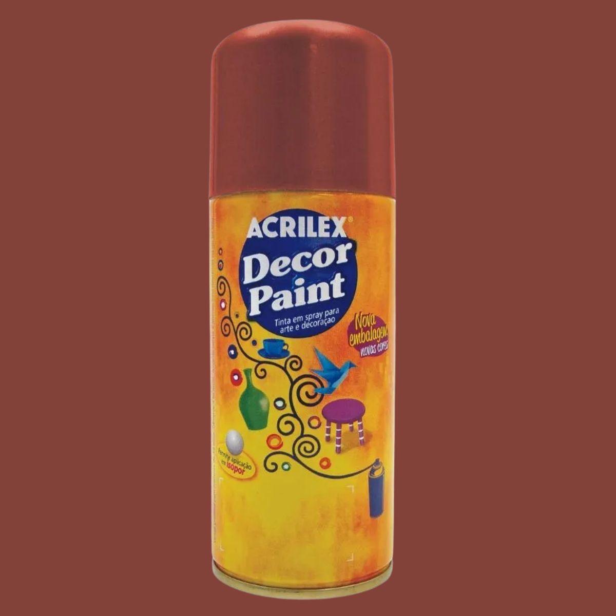 Tinta Spray Decor Paint Acrilex 150ml Metalizada - Palácio da Arte