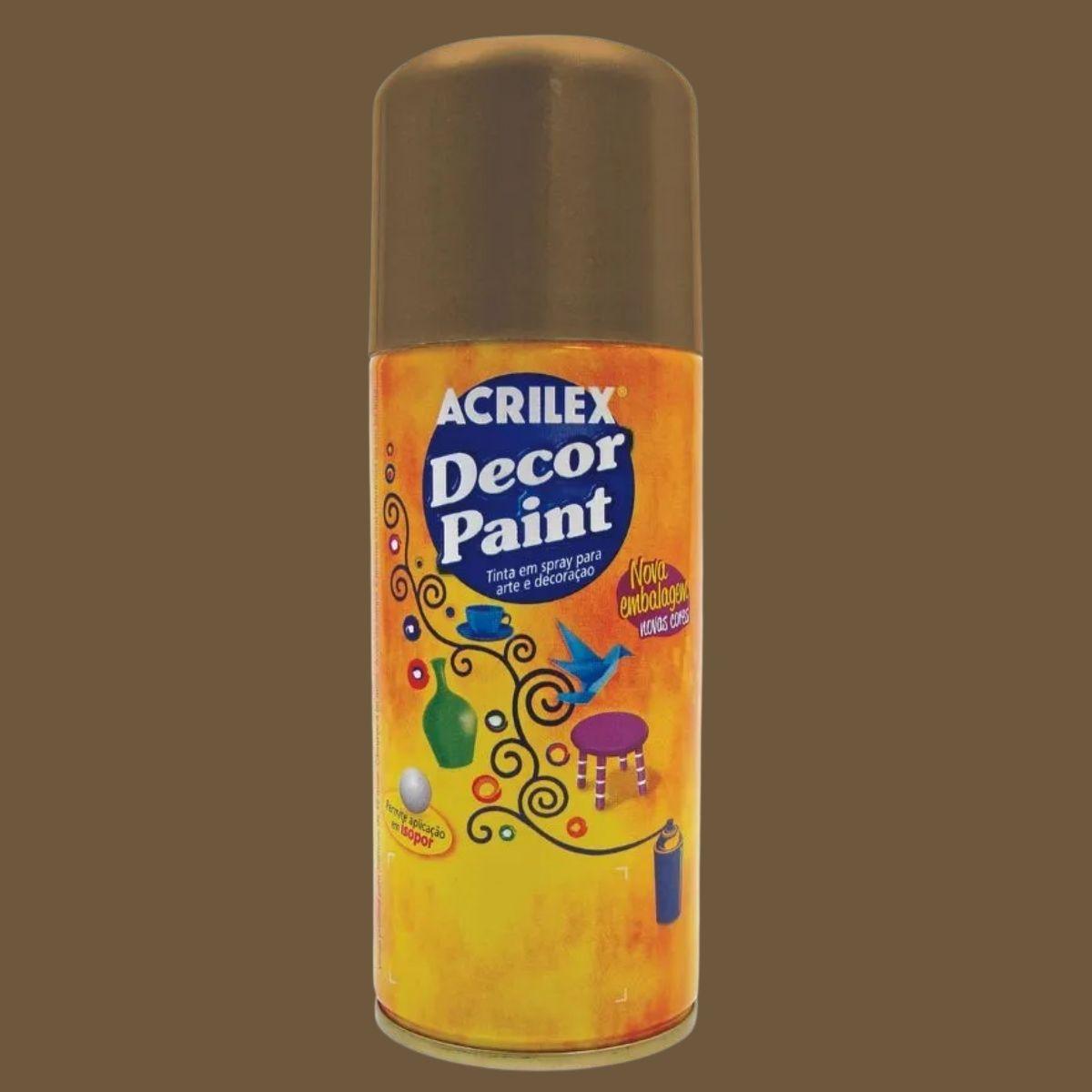 Tinta Spray Decor Paint Acrilex 150ml Metalizada - Palácio da Arte