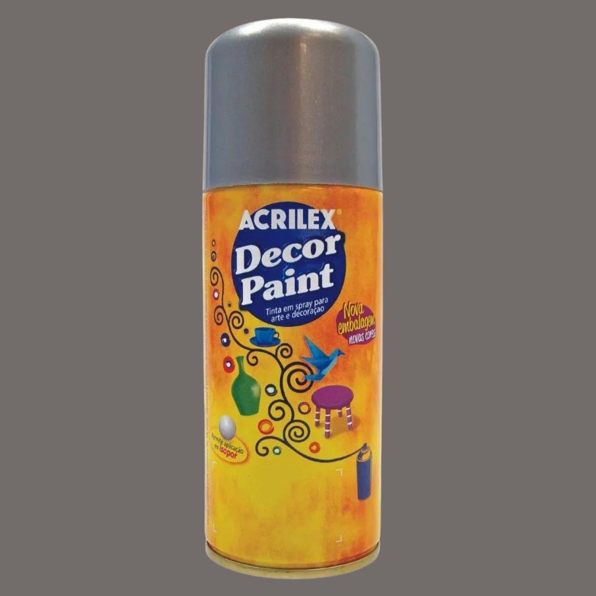 Tinta Spray Decor Paint Acrilex 150ml Metalizada - Palácio da Arte