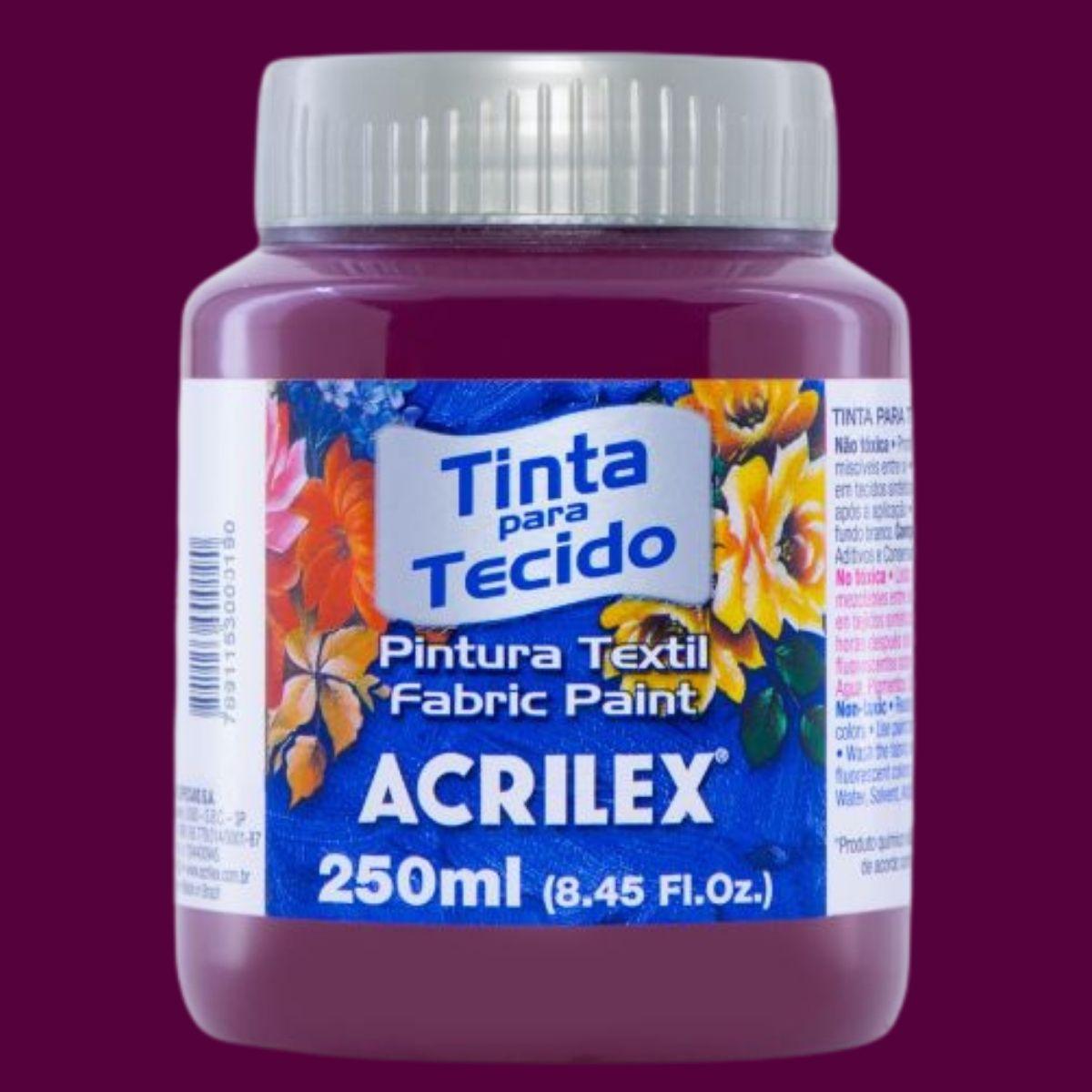 Tinta Tecido Acrilex 250ml Fosca - Palácio da Arte