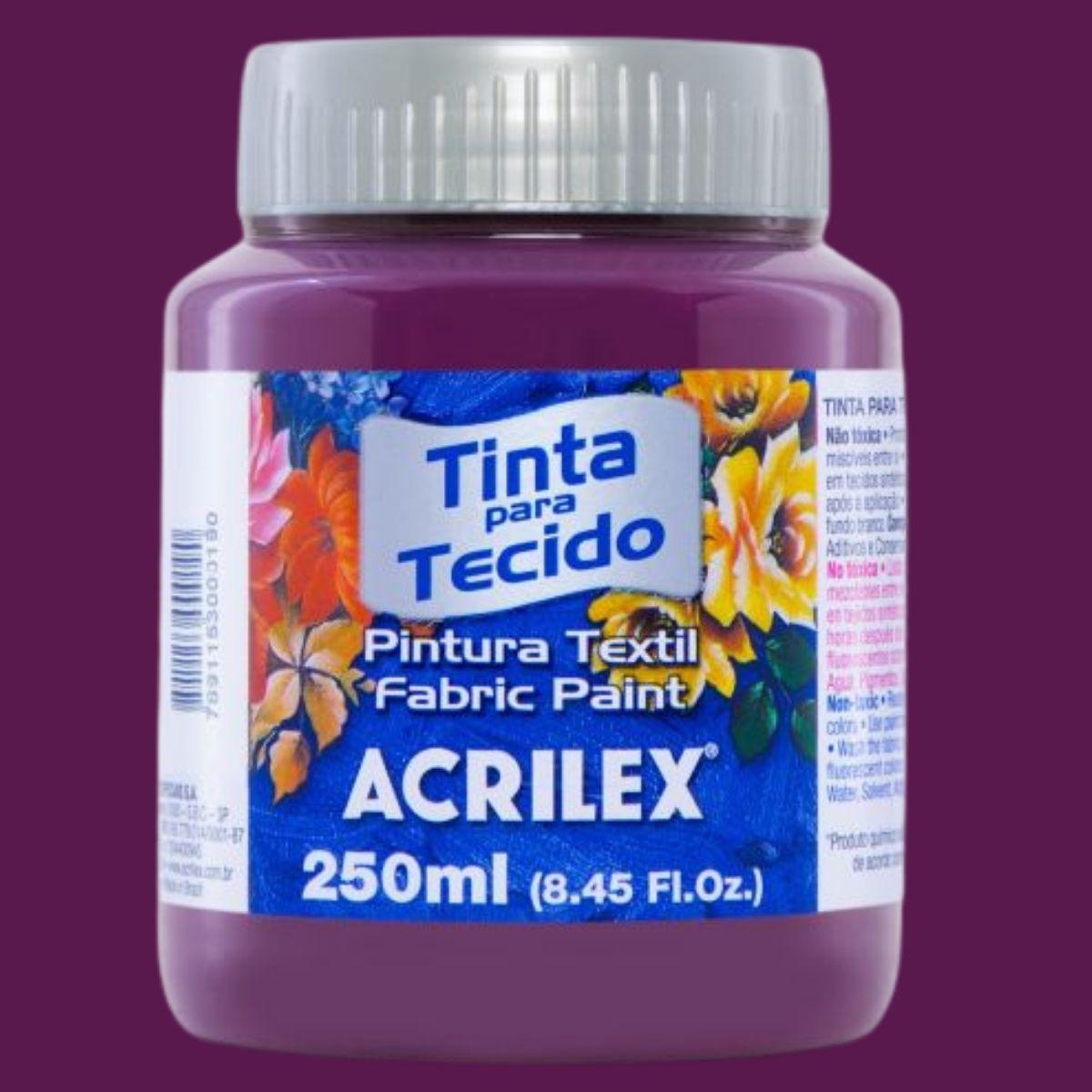 Tinta Tecido Acrilex 250ml Fosca - Palácio da Arte