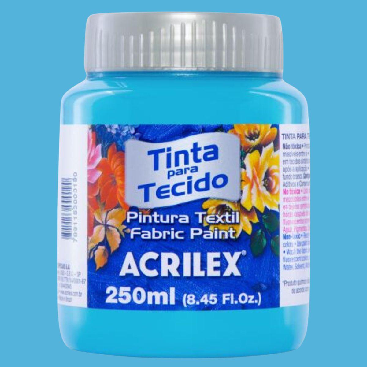 Tinta Tecido Acrilex 250ml Fosca - Palácio da Arte