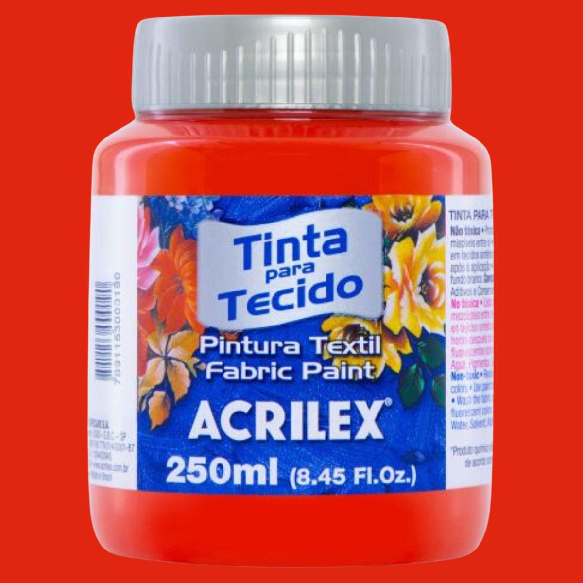 Tinta Tecido Acrilex 250ml Fosca - Palácio da Arte