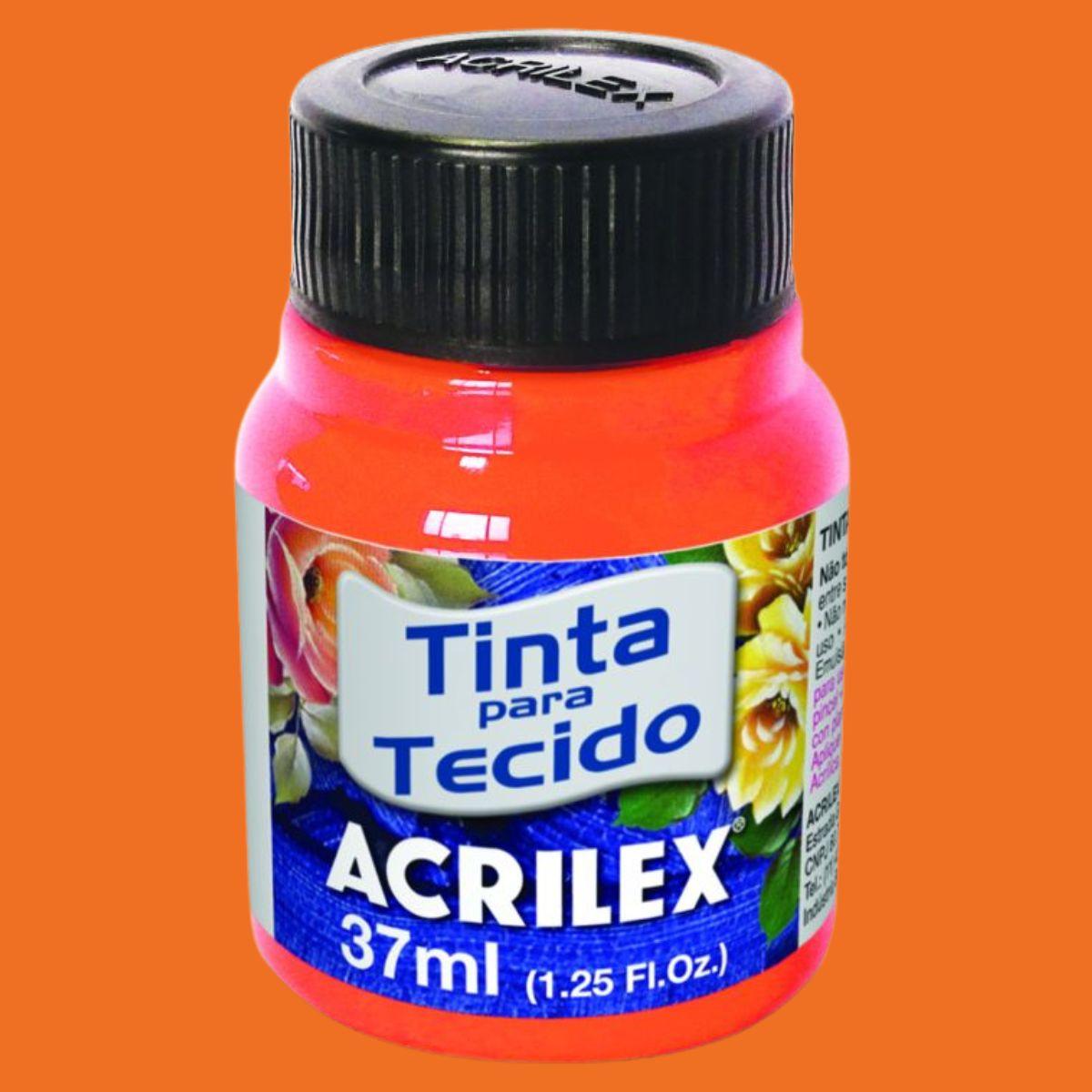 Tinta Tecido Acrilex 37ml Fluorescente - Palácio da Arte