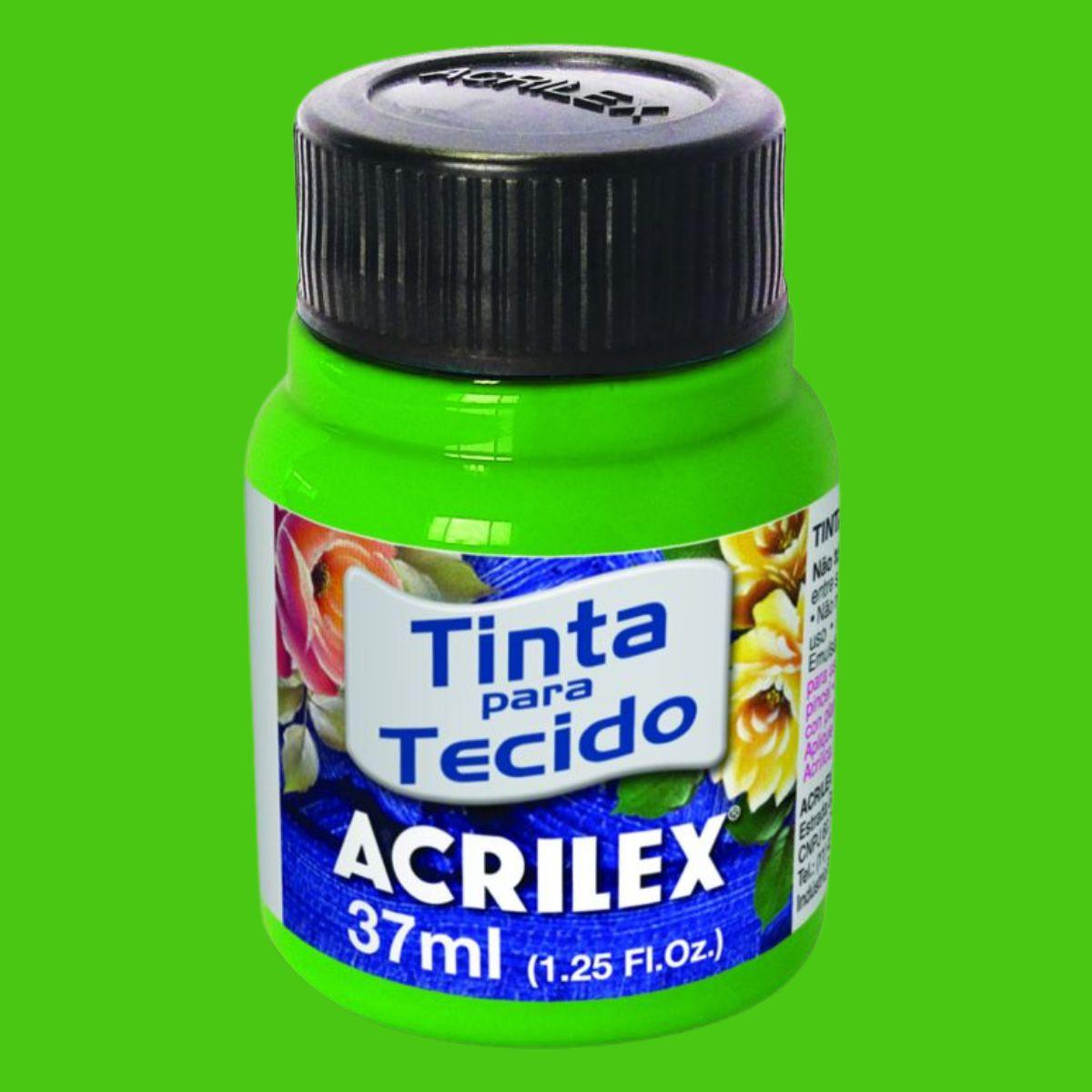 Tinta Tecido Acrilex 37ml Fluorescente - Palácio da Arte