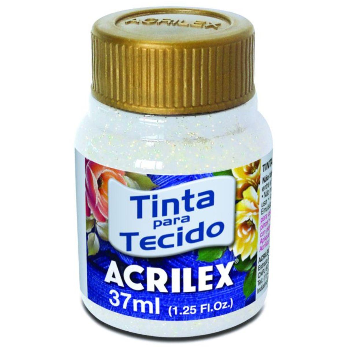 Tinta Tecido Acrilex 37ml Glitter - Palácio da Arte