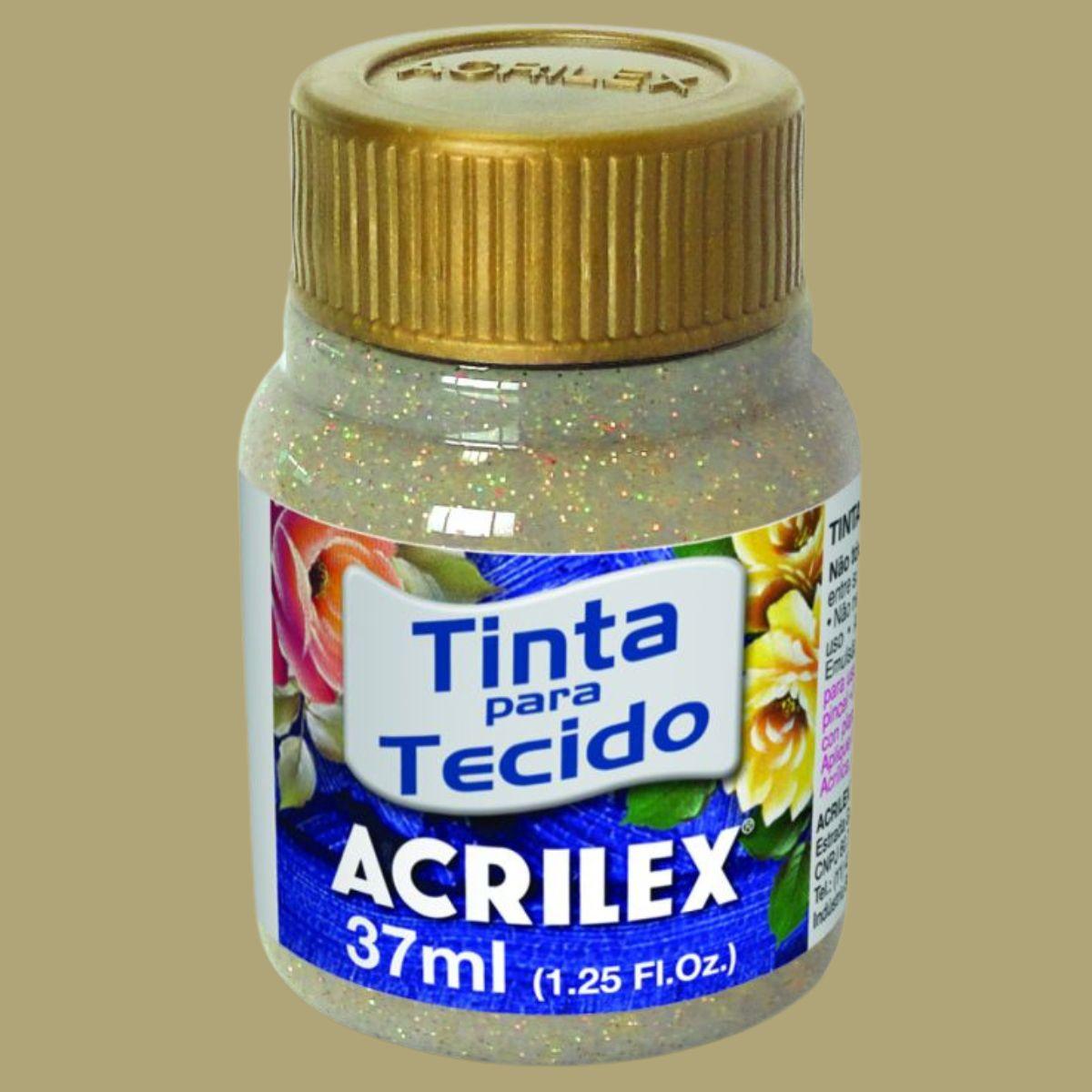 Tinta Tecido Acrilex 37ml Glitter - Palácio da Arte