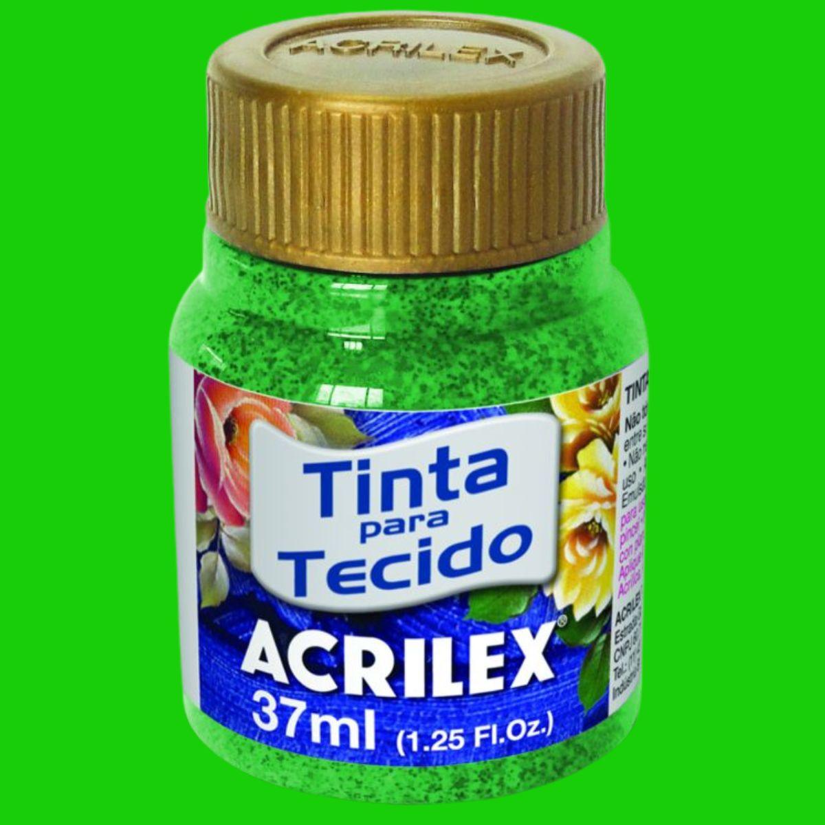 Tinta Tecido Acrilex 37ml Glitter - Palácio da Arte