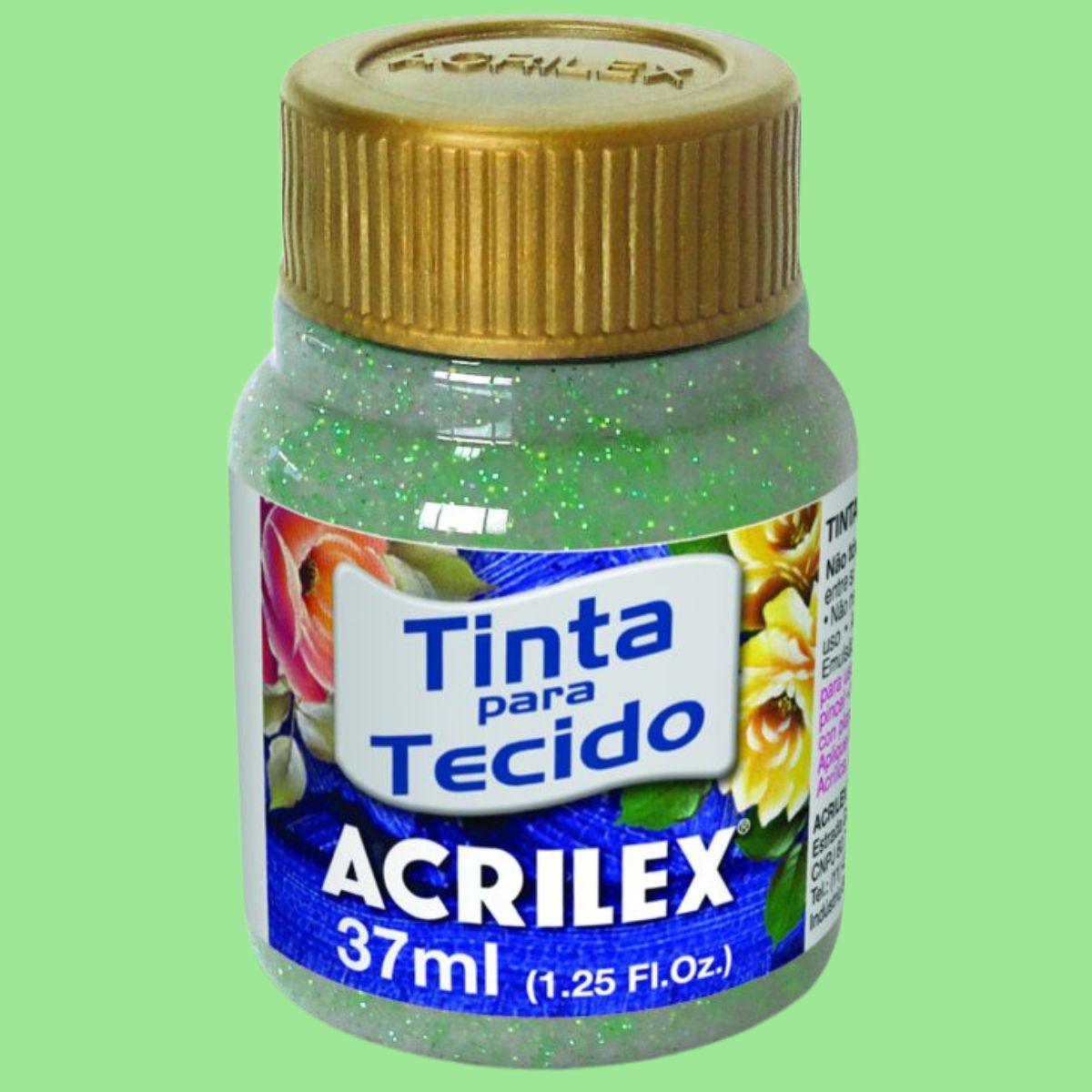 Tinta Tecido Acrilex 37ml Glitter - Palácio da Arte