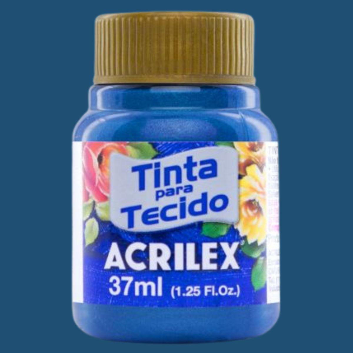 Tinta Tecido Acrilex 37ml Metálica - Palácio da Arte