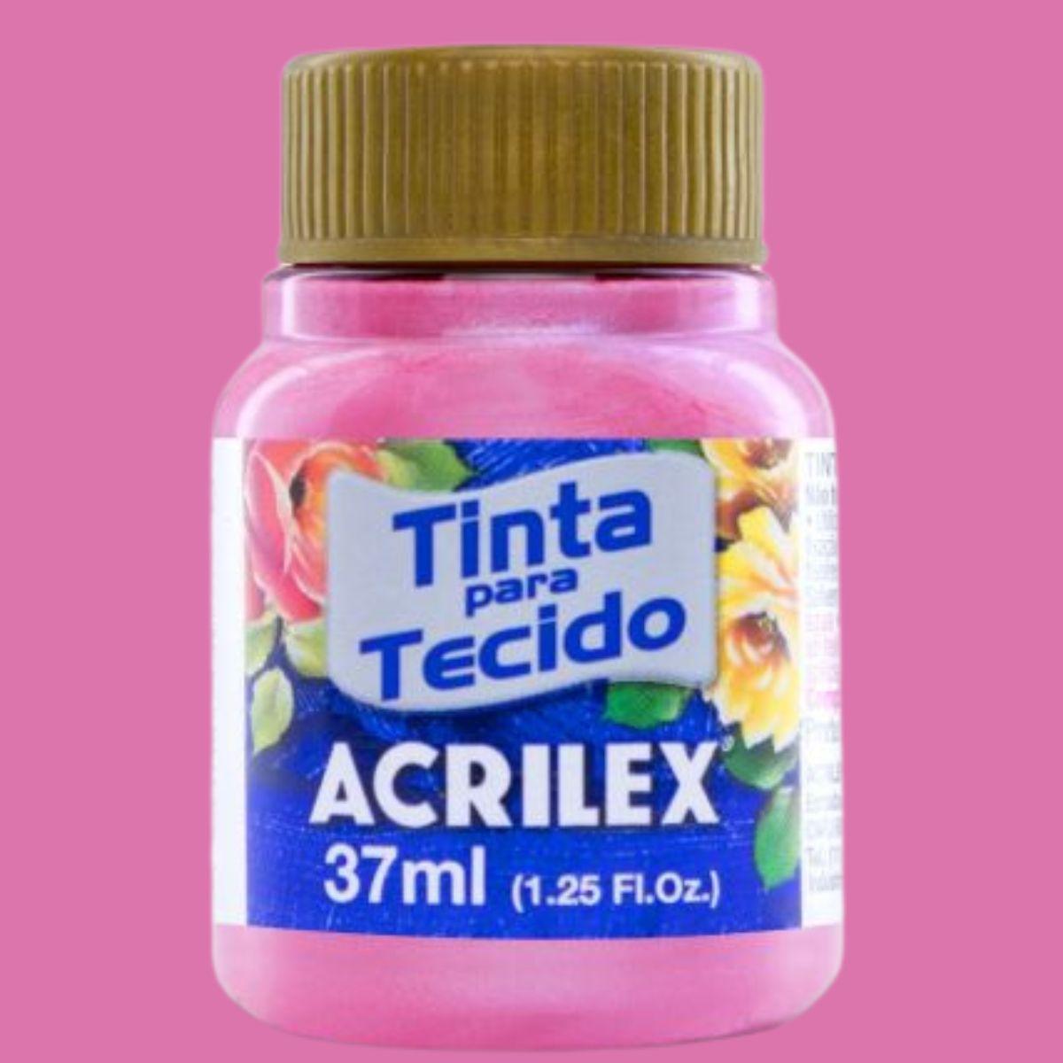 Tinta Tecido Acrilex 37ml Metálica - Palácio da Arte