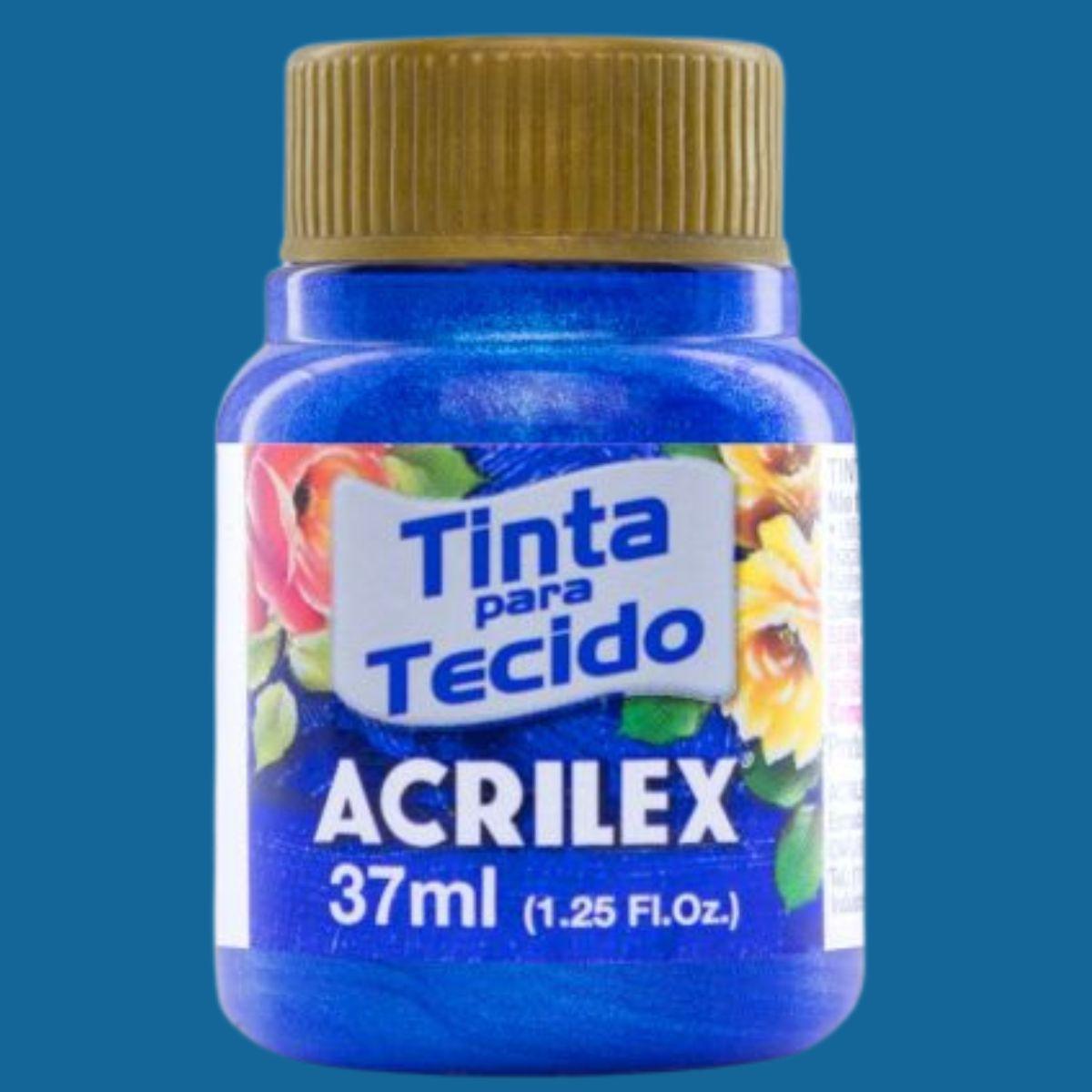 Tinta Tecido Acrilex 37ml Metálica - Palácio da Arte