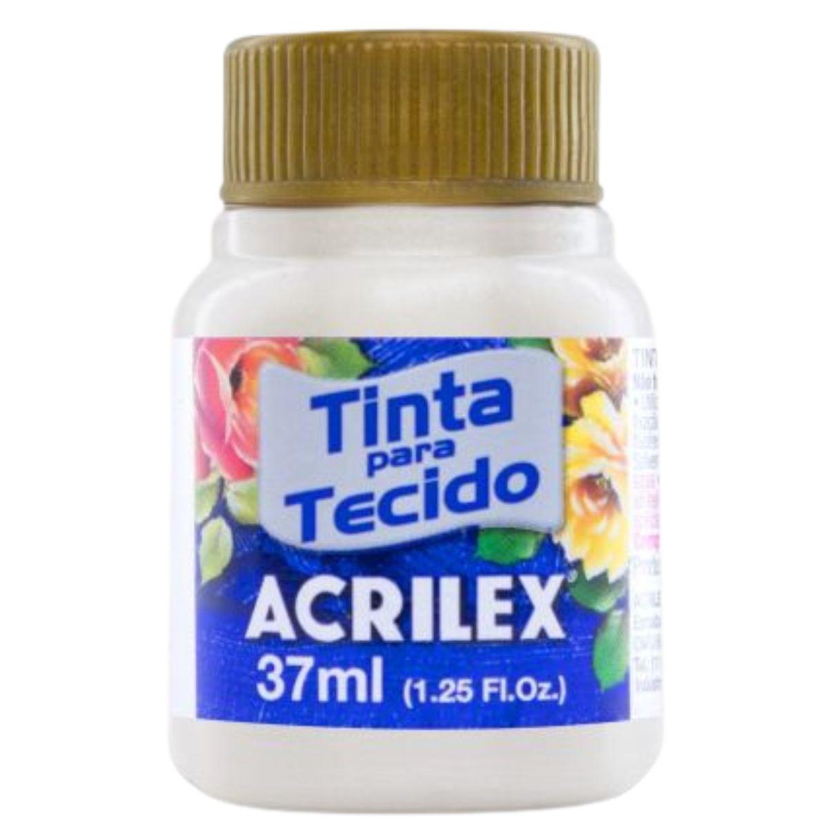 Tinta Tecido Acrilex 37ml Metálica - Palácio da Arte