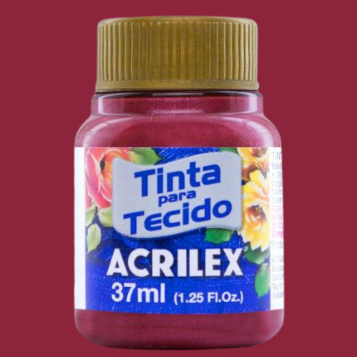 Tinta Tecido Acrilex 37ml Metálica - Palácio da Arte