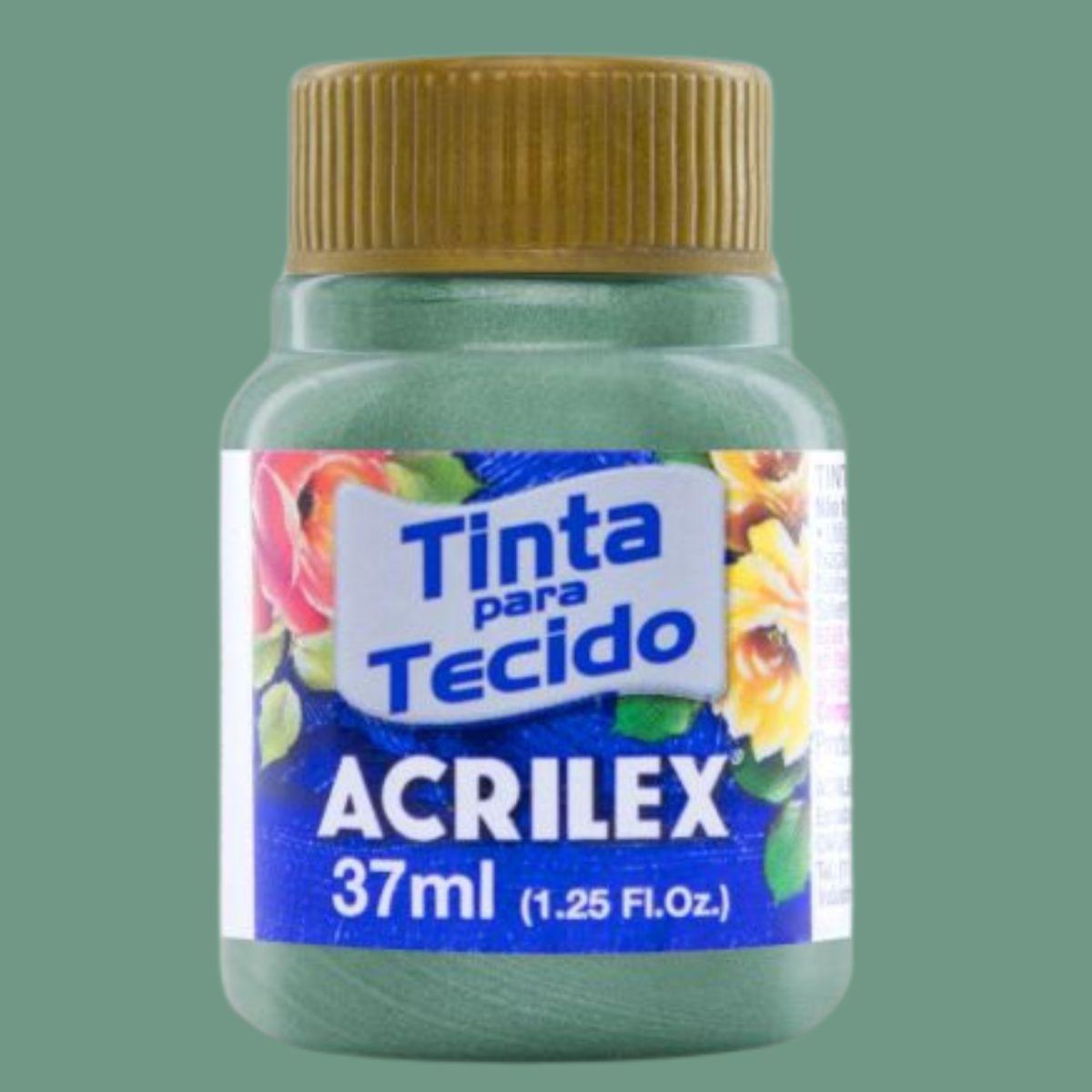 Tinta Tecido Acrilex 37ml Metálica - Palácio da Arte