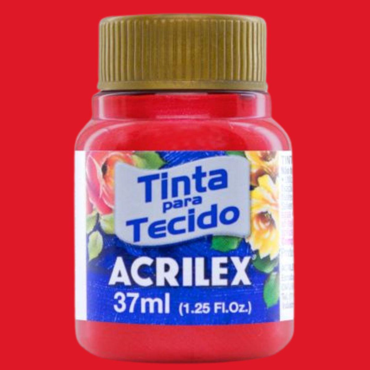 Tinta Tecido Acrilex 37ml Metálica - Palácio da Arte