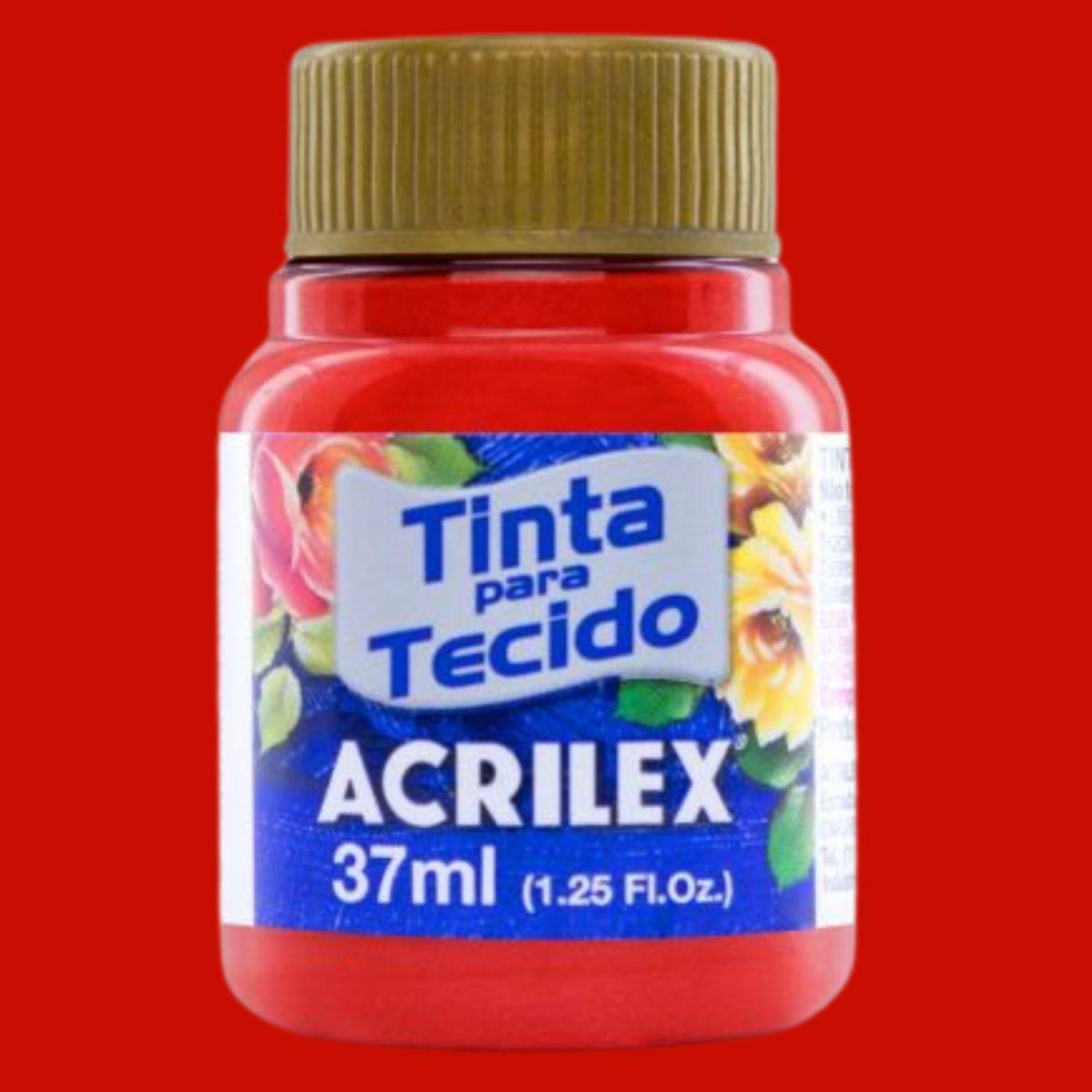 Tinta Tecido Acrilex 37ml Metálica - Palácio da Arte