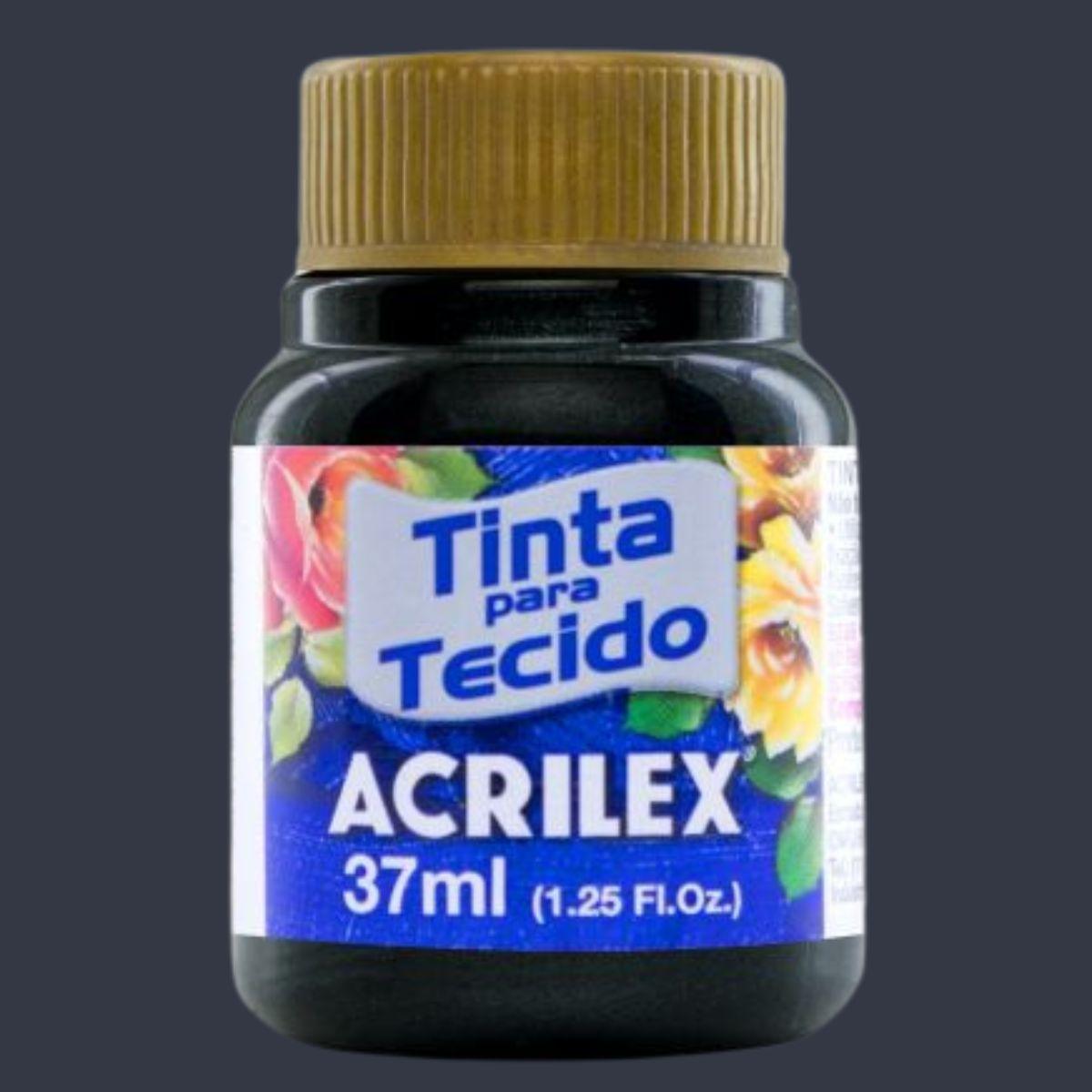 Tinta Tecido Acrilex 37ml Metálica - Palácio da Arte