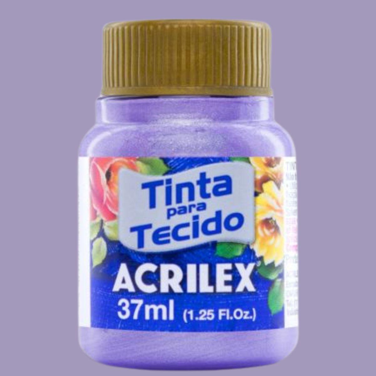 Tinta Tecido Acrilex 37ml Metálica - Palácio da Arte