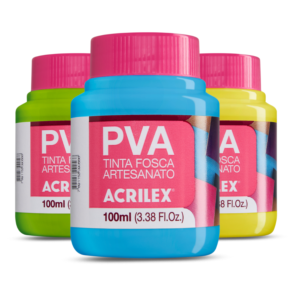 Tinta PVA Acrilex 100ml Fosca Artesanato
