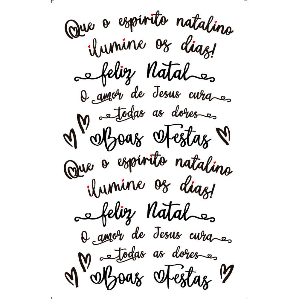 Transfer de Imagem 10x15 TISN-018 Natal Escritas - Palácio da Arte