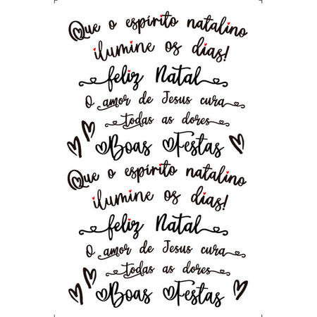 Transfer de Imagem 10x15 TISN-018 Natal Escritas - Palácio da Arte