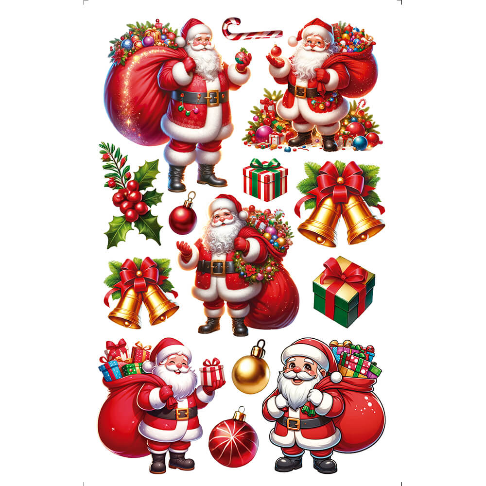 Transfer de Imagem 10x15 TISN-022 Natal Papai Noel e Saco de Presentes - Palácio da Arte