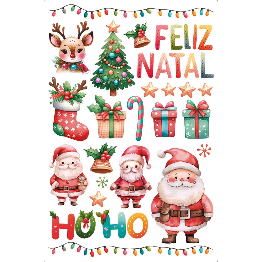 Transfer de Imagem Big 19,5x29,5 TIBN-004 Natal Papai Noel - Palácio da Arte