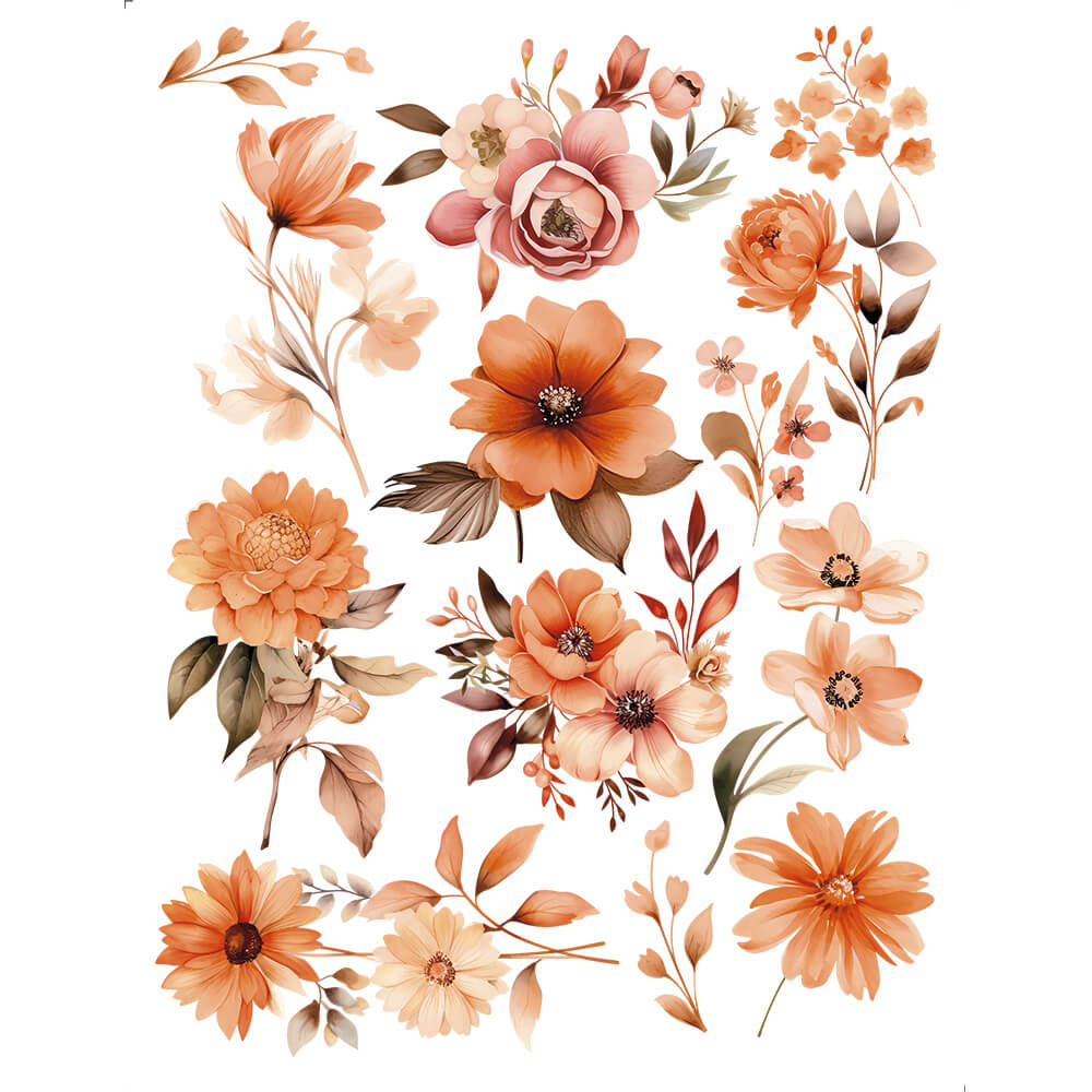 Transfer de Imagem Litoarte 15x19,5 TIM1-003 Floral Bege - Palácio da Arte