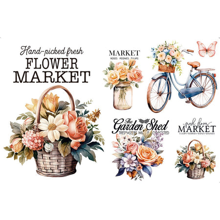 Transfer de Imagem Litoarte 19,5x29,5 TIB-006 Flower Market - Palácio da Arte
