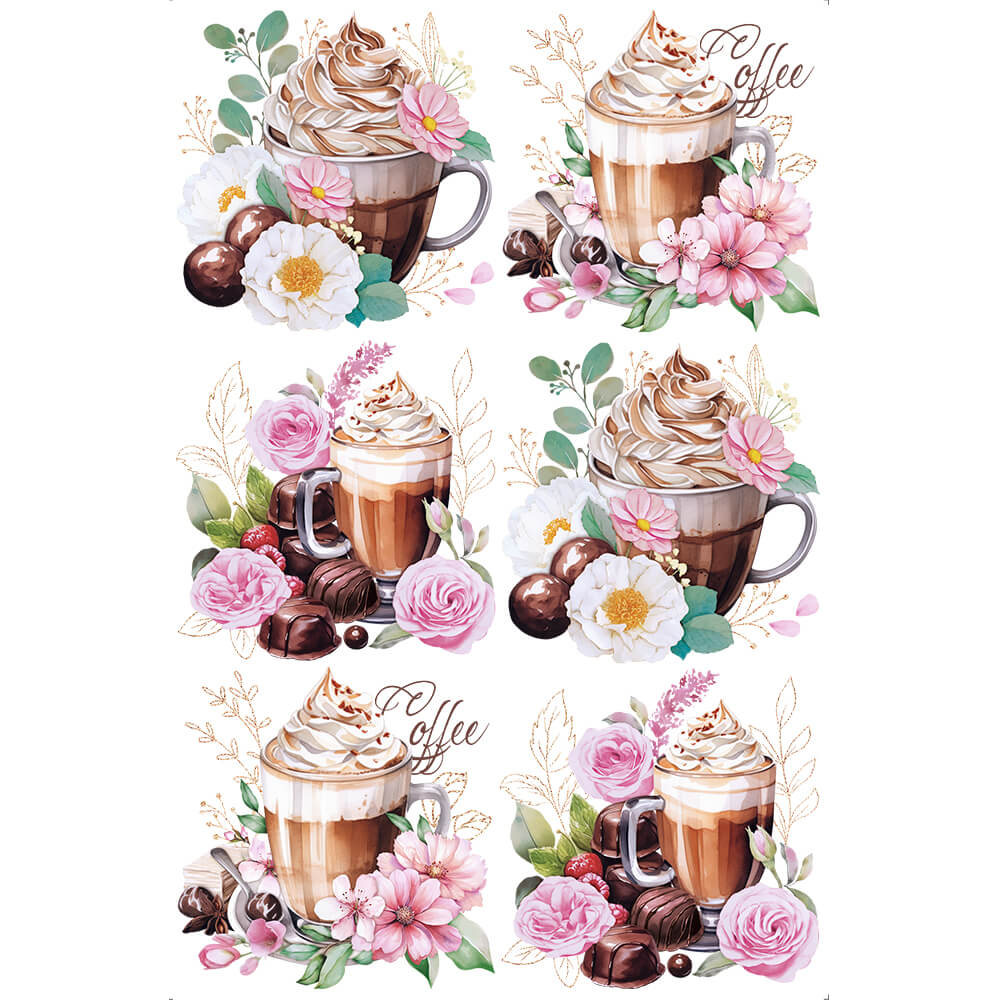 Transfer de Imagem Litoarte 19,5x29,5 TIB-007 Café com bombom - Palácio da Arte