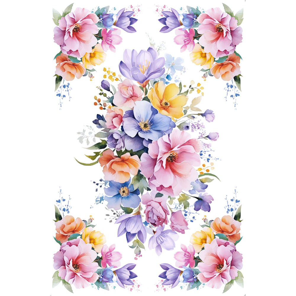 Transfer de Imagem Litoarte 19,5x29,5 TIB-008 Floral - Palácio da Arte