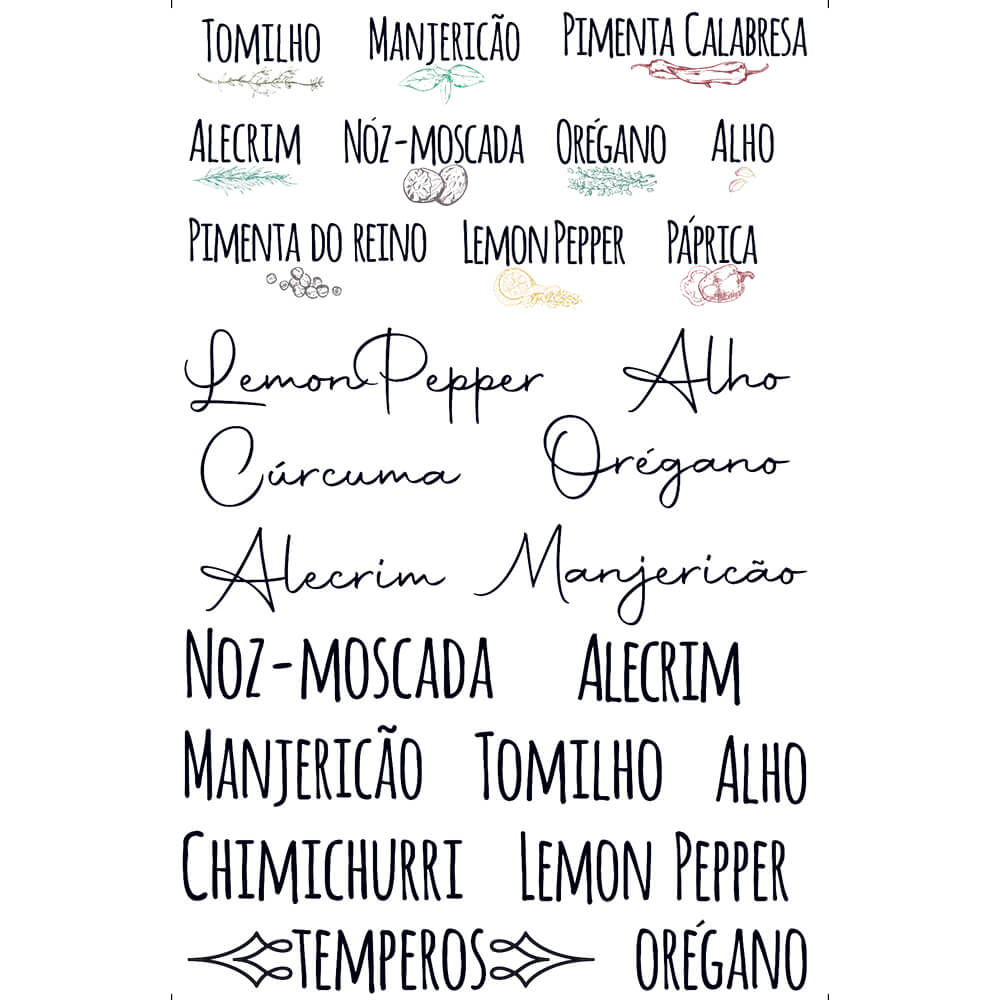 Transfer de Imagem Litoarte 9,8x15 TIS-011 Temperos - Palácio da Arte