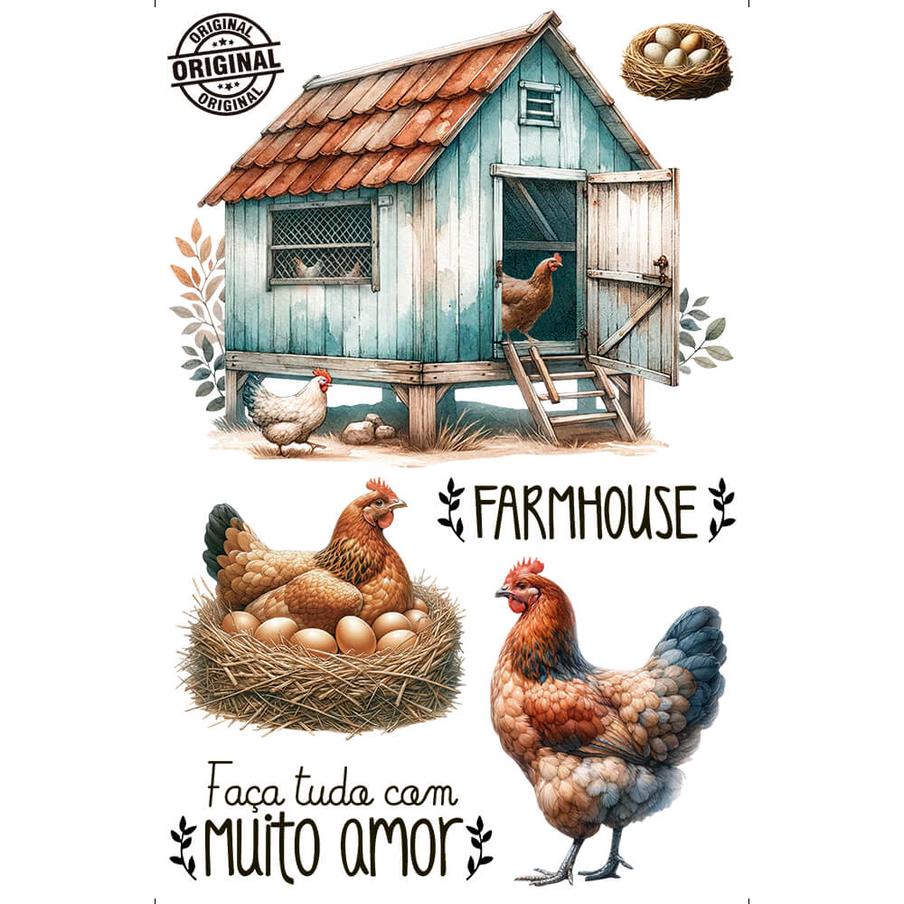 Transfer de Imagem Litoarte 9,8x15 TIS-014 Farm House - Palácio da Arte