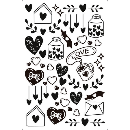 Transfer de Imagem Litoarte 9,8x15 TIS-016 Love com Corações - Palácio da Arte