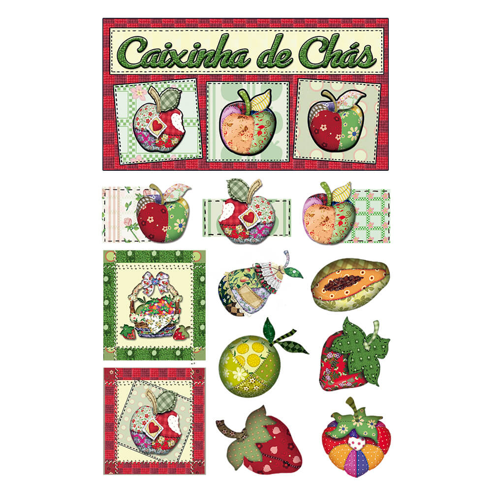 Transfer de Imagem Litoarte 9,8x15 TIS-028 Frutas Patch - Palácio da Arte