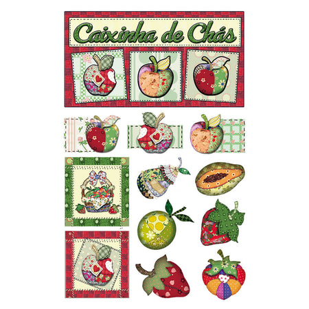 Transfer de Imagem Litoarte 9,8x15 TIS-028 Frutas Patch - Palácio da Arte