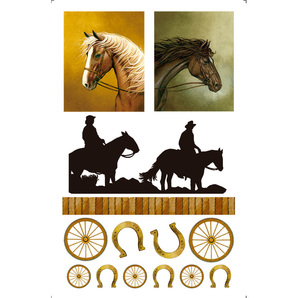 Transfer de Imagem Litoarte 9,8x15 TIS-032 Cavalos - Palácio da Arte
