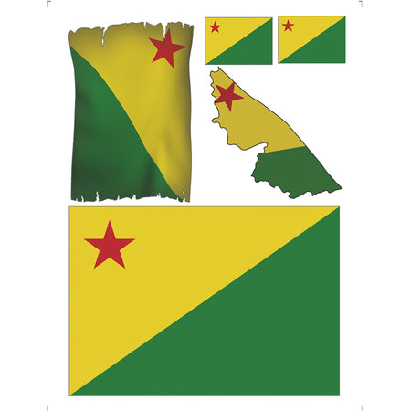 Transfer de Imagem Litoarte 9,8x7,5cm TI-002 Bandeira do Acre - Palácio da Arte