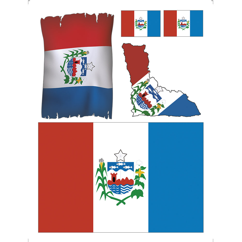 Transfer de Imagem Litoarte 9,8x7,5cm TI-003 Bandeira de Alagoas - Palácio da Arte