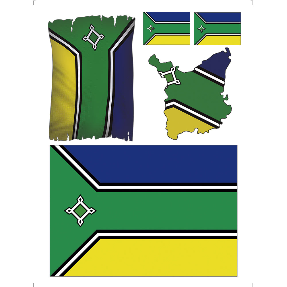 Transfer de Imagem Litoarte 9,8x7,5cm TI-004 Bandeira do Amapá - Palácio da Arte
