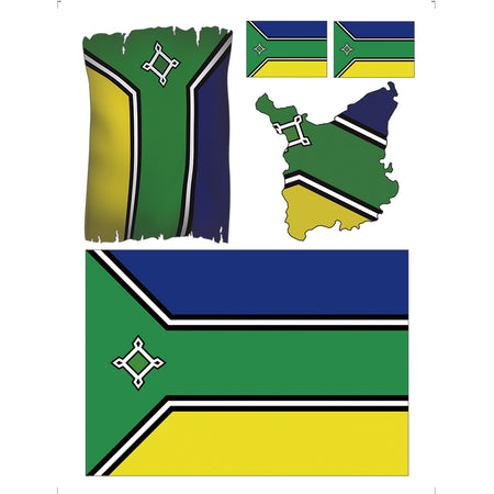 Transfer de Imagem Litoarte 9,8x7,5cm TI-004 Bandeira do Amapá - Palácio da Arte