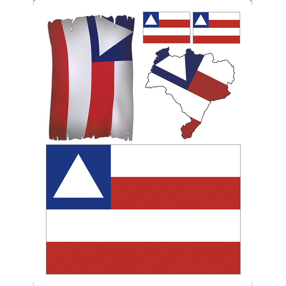 Transfer de Imagem Litoarte 9,8x7,5cm TI-006 Bandeira da Bahia - Palácio da Arte