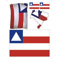 Transfer de Imagem Litoarte 9,8x7,5cm TI-006 Bandeira da Bahia - Palácio da Arte